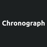 The word 'Chronograph' in white text on a dark gray background.