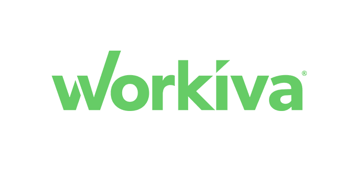 Workiva logo in green text on a black background.