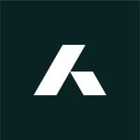 Stylized white letter A logo on a dark teal background.