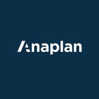 Anaplan logo on a dark blue background.