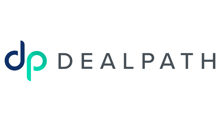 DEALPATH logo with a dark blue 'd' and teal 'p' monogram, followed by the word 'DEALPATH' in dark gray.