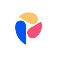 Logo with three abstract, rounded shapes in blue, orange, and pink, arranged in a circular pattern.