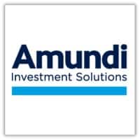 Amundi Investment Solutions logo with 'Amundi' in dark blue above 'Investment Solutions' and a blue line.