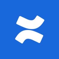 Abstract white symbol on a blue background.