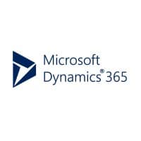 Microsoft Dynamics 365 logo, with a blue geometric symbol and the text 'Microsoft Dynamics 365'.