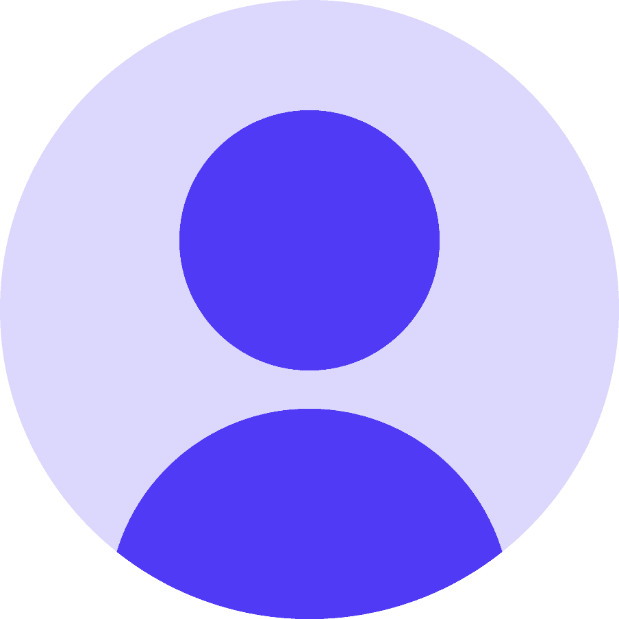 Generic user icon with a light purple circle background and a dark blue silhouette of a head and shoulders.