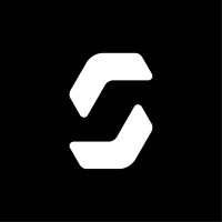 White stylized letter S logo on a black background.
