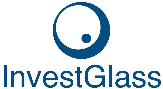 InvestGlass logo with a blue circular graphic and the company name.